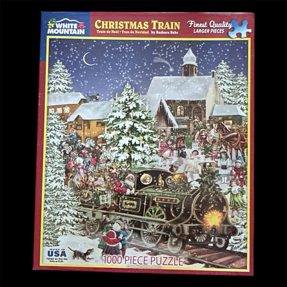 White Mountain “Christmas Train” 1000 Piece Jigsaw Puzzle